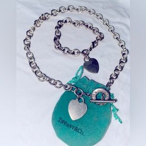 100% Authentic Tiffany Heart Toggle Necklace/Choker and Bracelet *NO BOX*